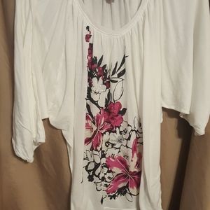 White long sleeve top